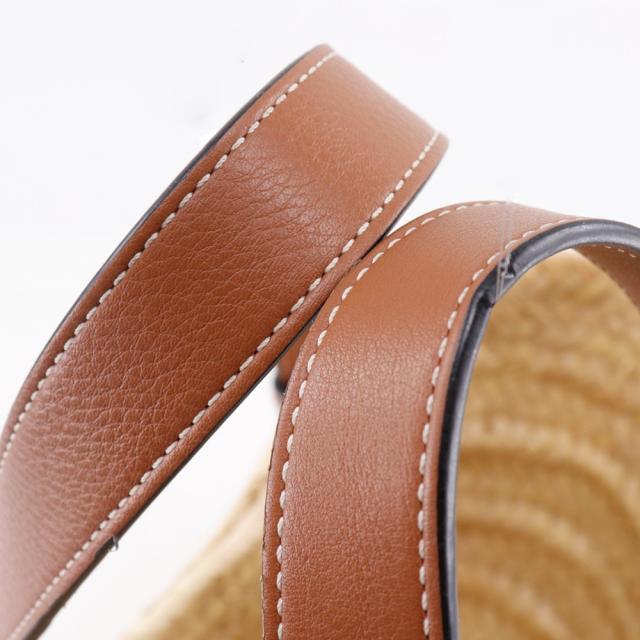 LOEWE ロエベ バスケットバッグ スモール かごバッグ ラフィア 茶 トートバッグ