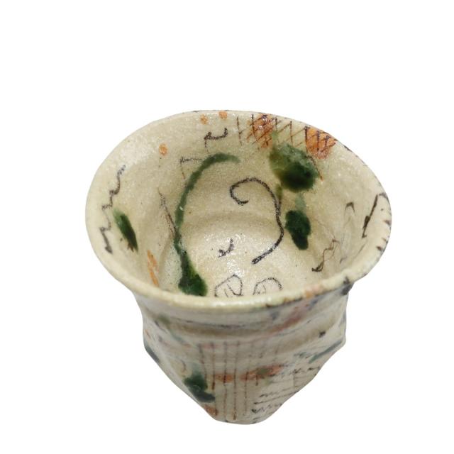 鈴木五郎 造 弥七田ぐい呑み 陶磁器 食器 ユニセックス 【中古】