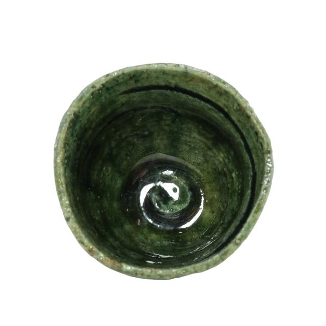 鈴木五郎 造 織部ぐい呑み 陶磁器 食器 ユニセックス 【中古】