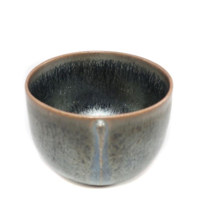 鎌田幸二 造 銀漿天目酒盃 陶磁器 食器 ユニセックス 【中古】