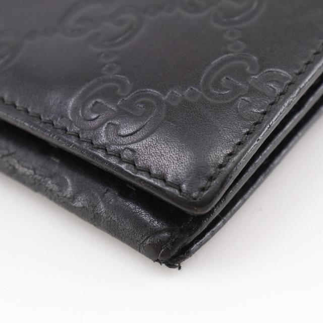 GUCCI グッチ GG 146229 シマレザー 黒 長財布 ユニセックス 【中古】_4