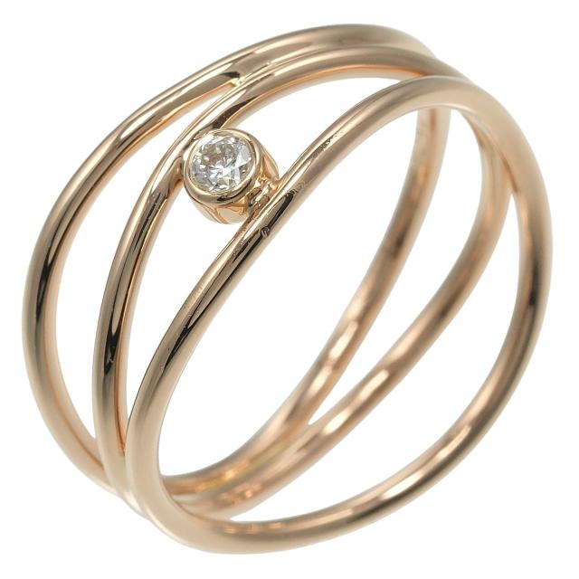 TIFFANY&Co. ティファニー ウェーブ 3ロウ K18ピンクゴールド 11.5号