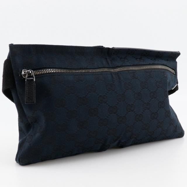 GUCCI グッチ ボディバッグ 28566 GGキャンバス 黒 ウエストバッグ  