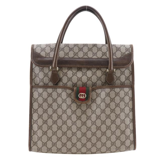 GUCCI グッチ オールドグッチ シェリーライン シェリーライン 02.4139.58 PVC 茶 ハンドバッグ