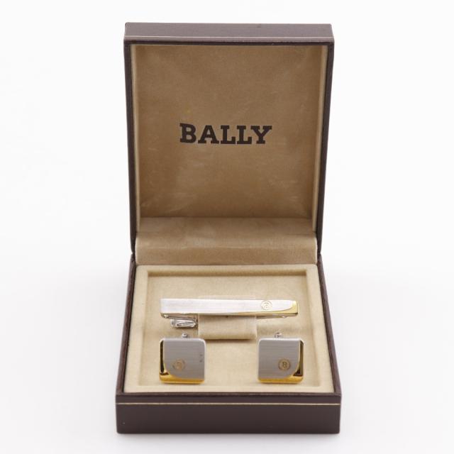 BALLY バリー Bロゴ カフスセット 金属製 シルバー タイピン メンズ 【中古】_15