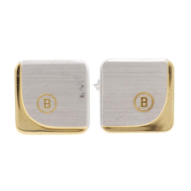 BALLY バリー Bロゴ カフスセット 金属製 シルバー タイピン メンズ 【中古】_1