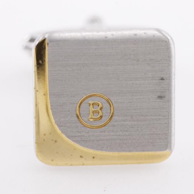 BALLY バリー Bロゴ カフスセット 金属製 シルバー タイピン メンズ 【中古】_5