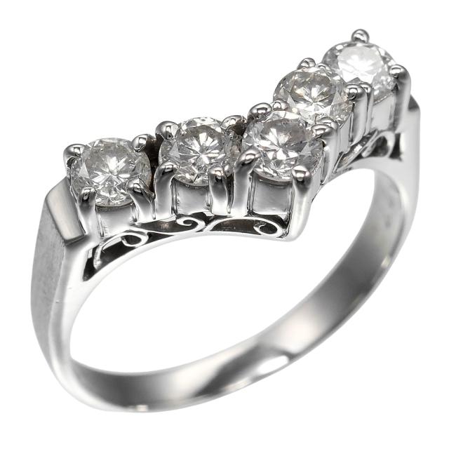 週末値下げ　プラチナ Pt850 指輪 リング pt850 プラチナ プラチナ850 レディース 指輪 ピンキーリング 2