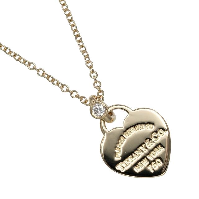 リターントゥティファニー　ハートタグネックレス　K18ゴールド　現行品 リターントゥティファニー ハートタグネックレス K18ゴールド 現行品