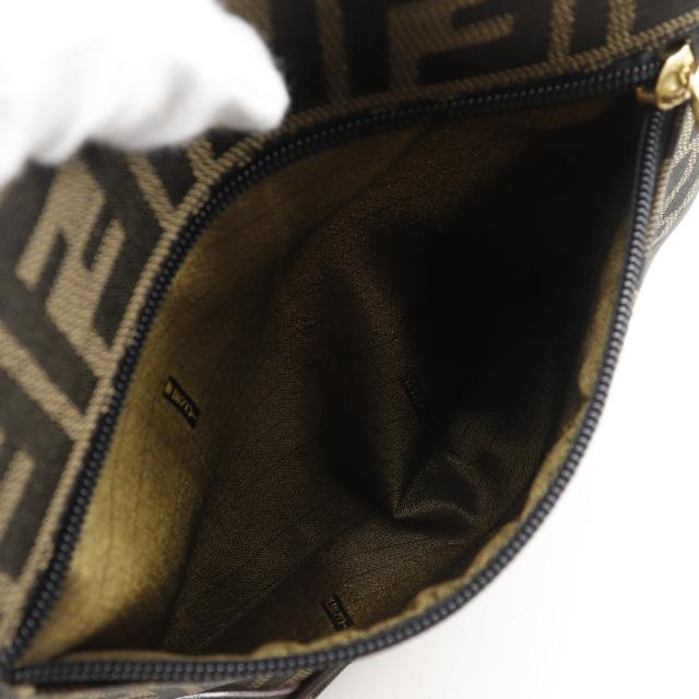 FENDI フェンディ ミニトート ズッカ柄 ナイロンキャンバス 茶