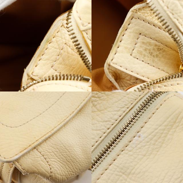 CELINE セリーヌ ミニボストンバッグ トリオンフ レザー オフホワイト