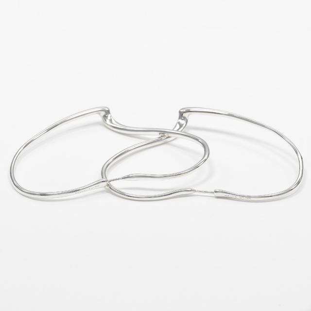 ティファニー ピアス オープンハート フープ シルバー925 ラージサイズ 箱付 TIFFANY&Co. ティファニー オープンハート ラージ フープ シルバー925