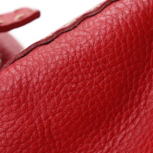 FENDI フェンディ セレリア レザー 赤 ハンドバッグ レディース 【中古】_8