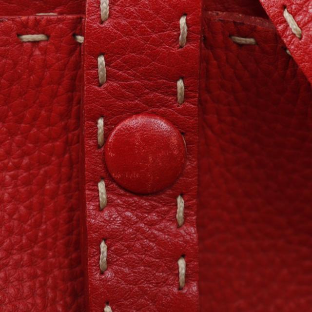 FENDI フェンディ セレリア レザー 赤 ハンドバッグ レディース 【中古】_12