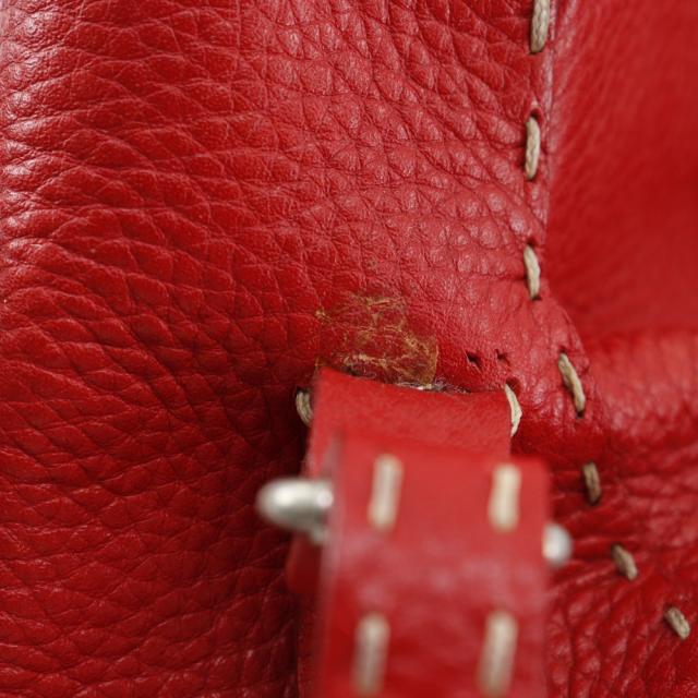 FENDI フェンディ セレリア レザー 赤 ハンドバッグ レディース 【中古】_15