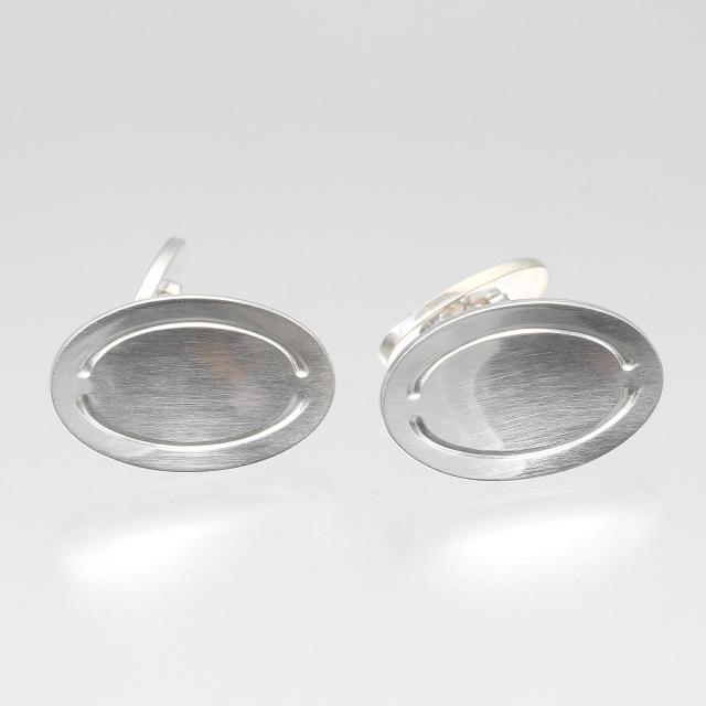 Georg Jensen ジョージジェンセン 75A オーバル シルバー925 カフス メンズ 【中古】_2
