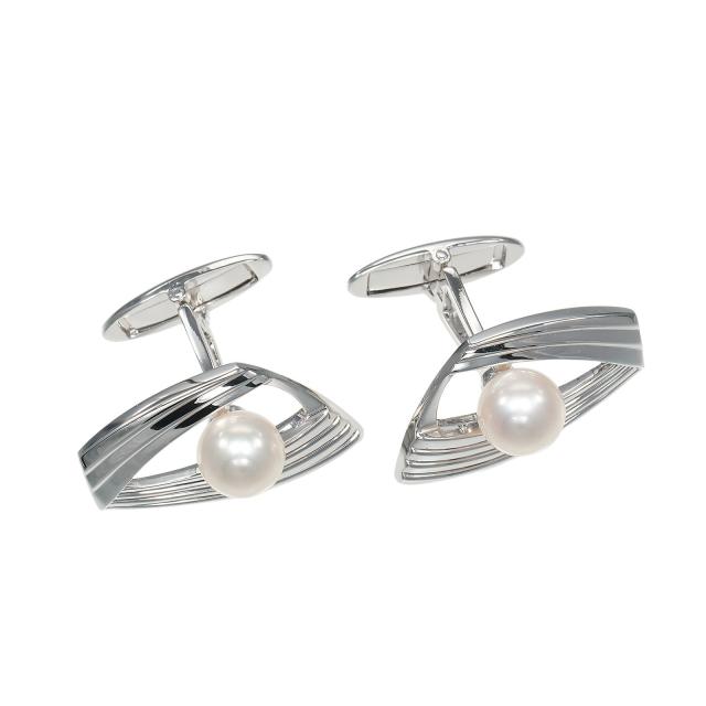 MIKIMOTO ミキモト パール カフス メンズ 【中古】