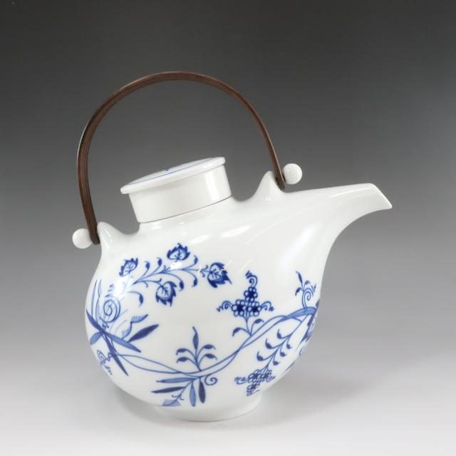 同梱品 Meissen マイセン ブルーオニオン ティーポット 茶こし付 ポーセリン