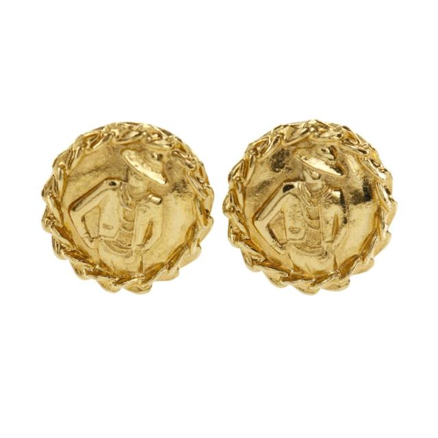 CHANEL シャネル ココマドモアゼル ヴィンテージ 金メッキ イヤリング 21.2g レディース