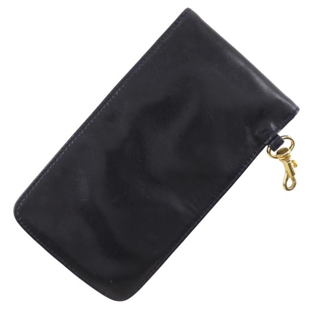 Y312 美品CHANEL ココマーク ポーチ 眼鏡ケース 小物ラムスキン CHANEL シャネル ココマーク 眼鏡ケース 眼鏡ケース ラムスキン 黒