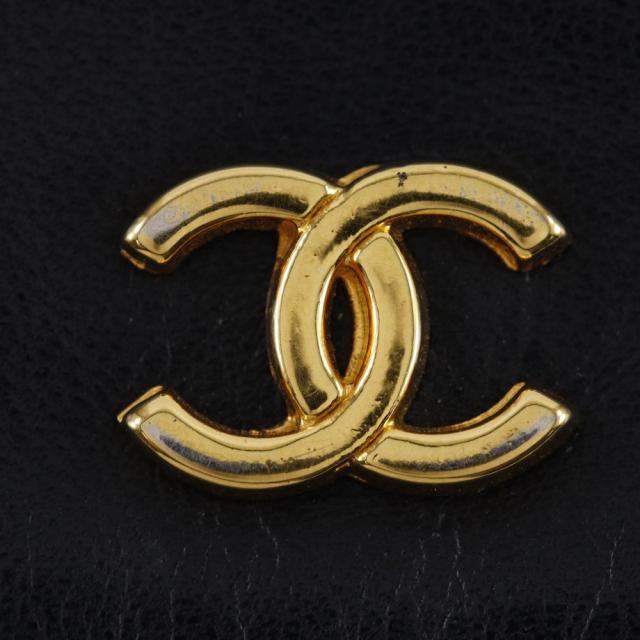 CHANEL シャネル ココマーク 眼鏡ケース 眼鏡ケース ラムスキン 黒