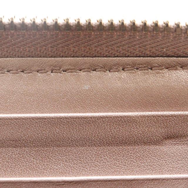 GUCCI グッチ インターロッキングG ラウンドファスナー 308012 シマレザー ピンク 長財布_10