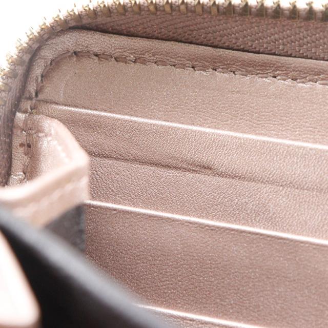 GUCCI グッチ インターロッキングG ラウンドファスナー 308012 シマレザー ピンク 長財布_11