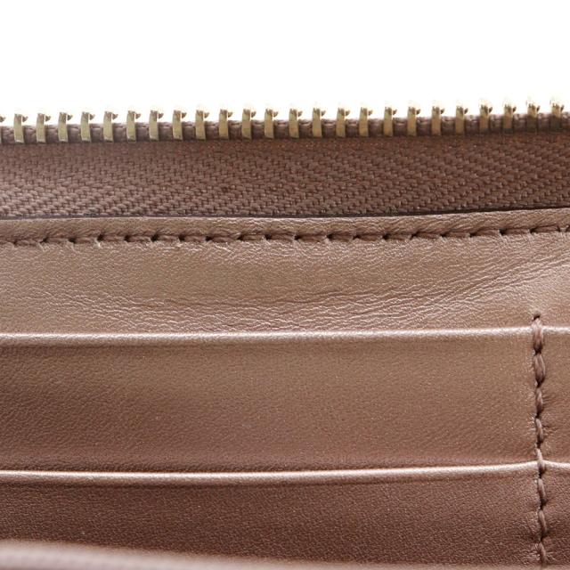 GUCCI グッチ インターロッキングG ラウンドファスナー 308012 シマレザー ピンク 長財布_13