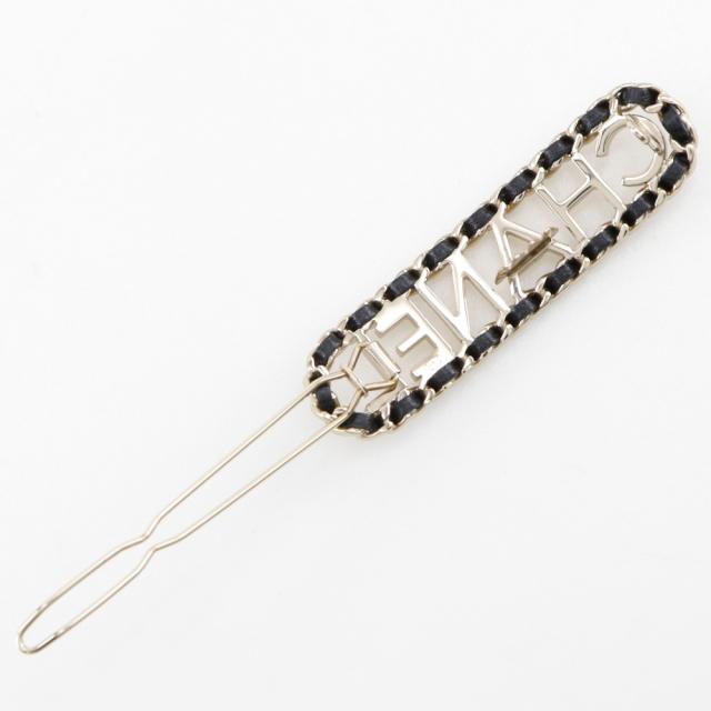 CHANEL シャネル CHANELロゴ チェーンバレッタ レザー ブラック