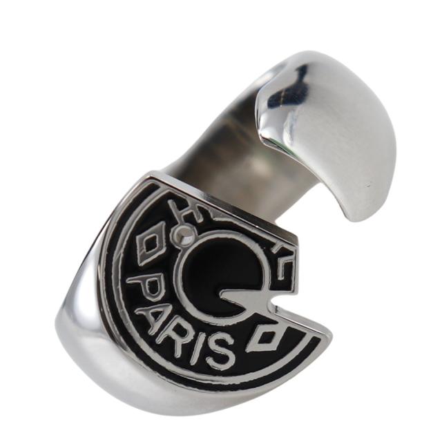 HERMES カルーゼル シルバーリング 黒 20 エルメス カルーゼルリング