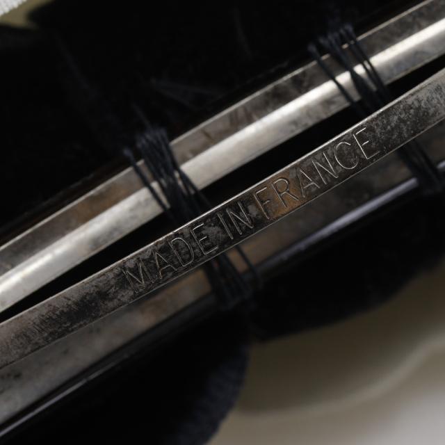 CHANEL シャネル カメリアリボン ベロア 黒 バレッタ レディース 【中古】_3