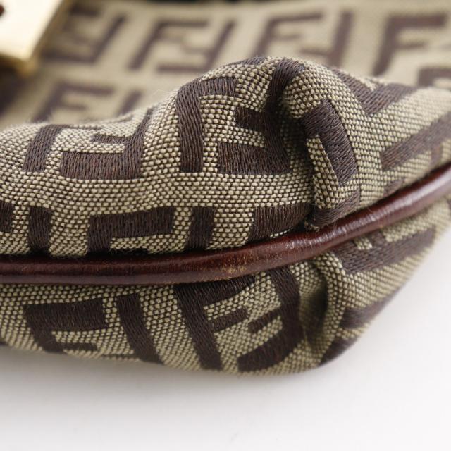 FENDI フェンディ ズッキーノ ナイロンキャンバス 茶 ショルダーバッグ レディース_11