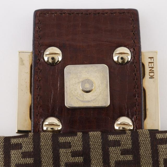 FENDI フェンディ ズッキーノ ナイロンキャンバス 茶 ショルダーバッグ レディース_14