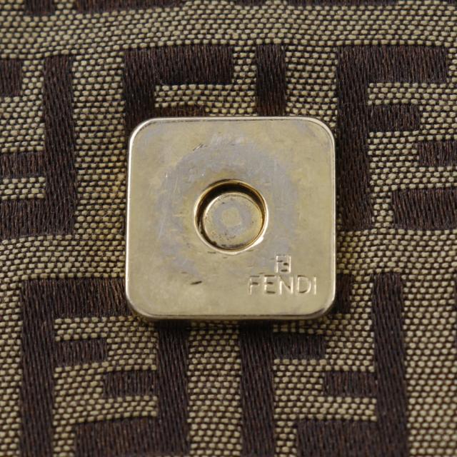 FENDI フェンディ ズッキーノ ナイロンキャンバス 茶 ショルダーバッグ レディース_15