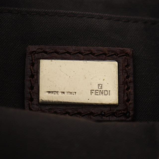 FENDI フェンディ ズッキーノ ナイロンキャンバス 茶 ショルダーバッグ レディース_17
