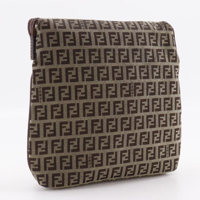 FENDI フェンディ ズッキーノ ナイロンキャンバス 茶 ショルダーバッグ レディース_2