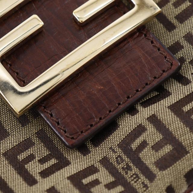 FENDI フェンディ ズッキーノ ナイロンキャンバス 茶 ショルダーバッグ レディース_8