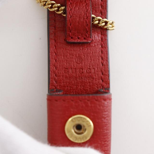 GUCCI グッチ リップステックケース ダブルG ダブルG 615998 カーフ 赤