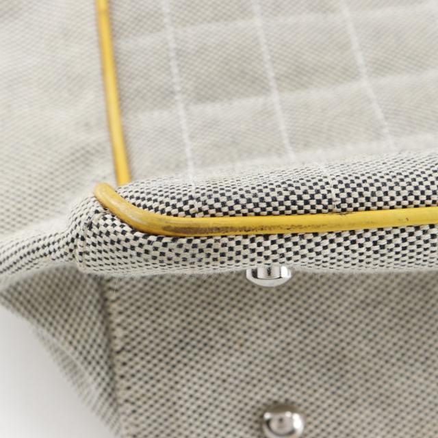 CHANEL シャネル カメリア NO5 チョコバー チョコバー キャンバス グレー/黄 トートバッグ_14
