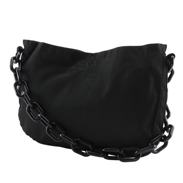 PRADA プラダ チェーンショルダー B6431 ナイロン NERO 黒 ショルダーバッグ レディース_1
