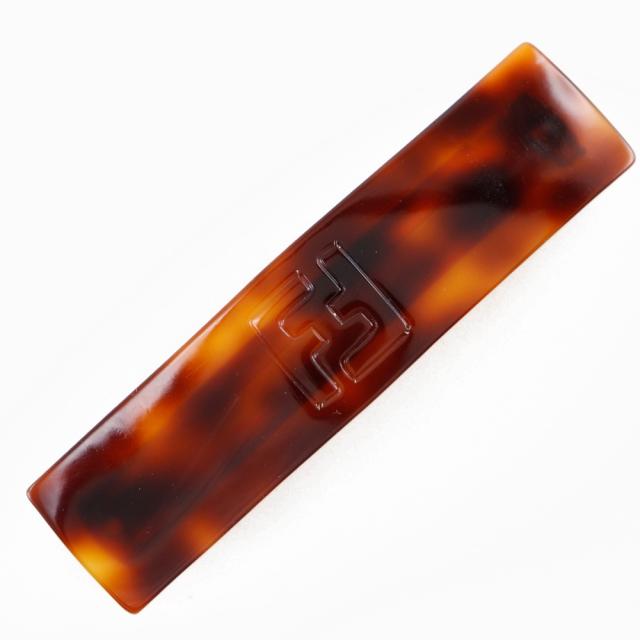 FENDI フェンディ ヴィンテージ 合成樹脂 ゴールド バレッタ レディース 【中古】