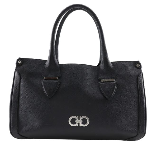 Salvatore Ferragamo サルヴァトーレフェラガモ ガンチーニ サフィアーノ調 DY-21 7814 レザー 黒