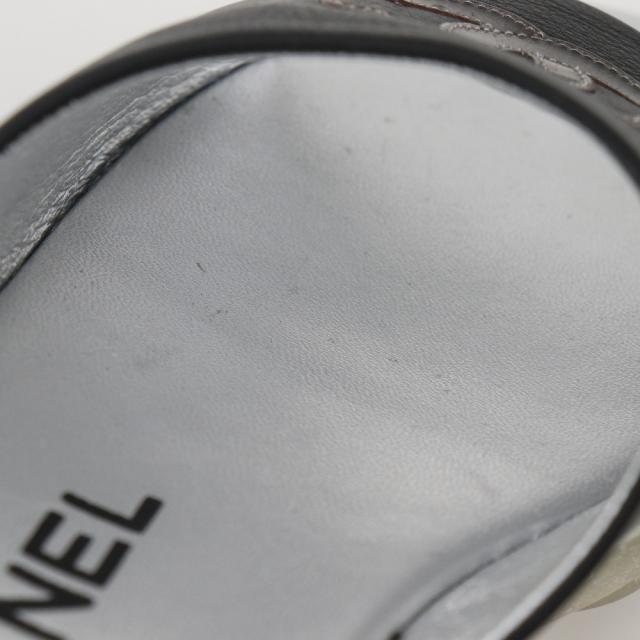 CHANEL シャネル ココマーク レザー 黒 サンダル レディース 【中古】_8