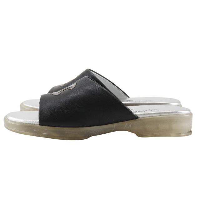 CHANEL シャネル ココマーク レザー 黒 サンダル レディース 【中古】_1