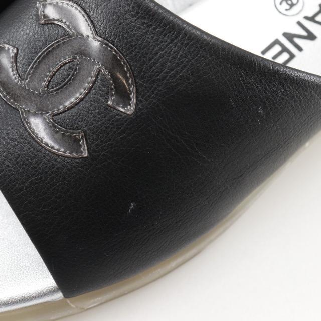 CHANEL シャネル ココマーク レザー 黒 サンダル レディース 【中古】_6