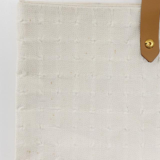 HERMES エルメス アメダバトートGM コットン 白 ハンドバッグ ユニ