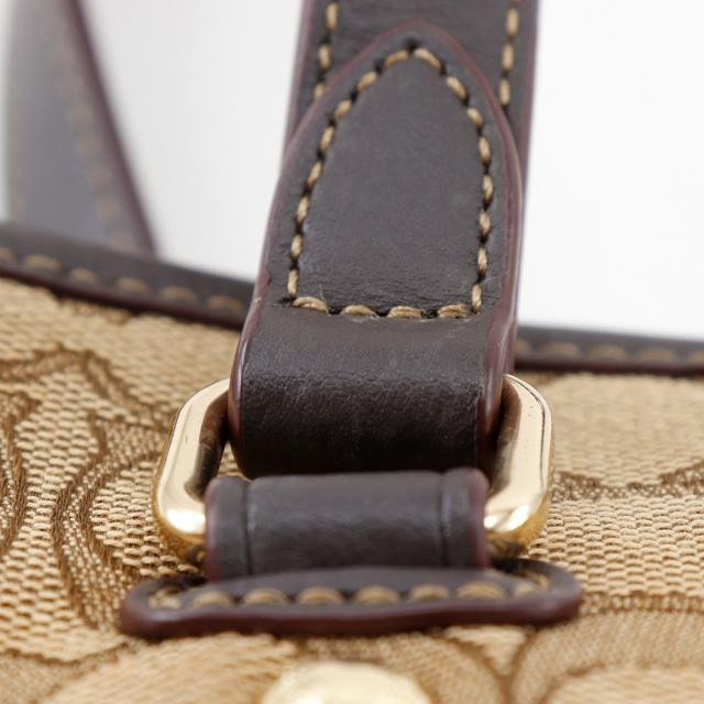 COACH コーチ シグネチャー F58282 キャンバス 茶 トートバッグ