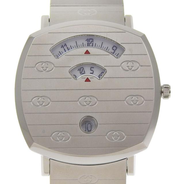 GUCCI グッチ グリップ 157.3 SS クオーツ アナログ表示 白文字盤 腕時計 メンズ 【中古】
