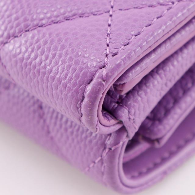 CHANEL シャネル マトラッセ コンパクトウォレット キャビアスキン 三つ折り財布