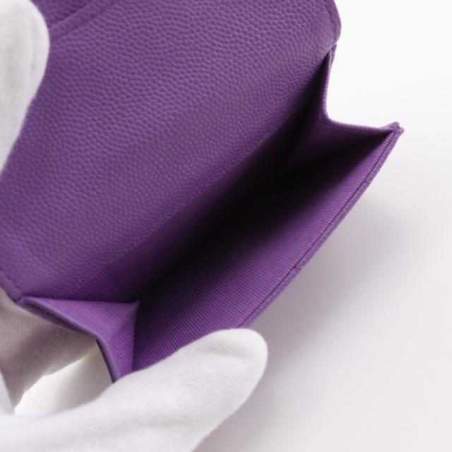 CHANEL シャネル マトラッセ コンパクトウォレット キャビアスキン 三つ折り財布